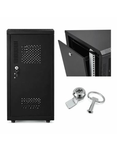 Gabinete de Piso Metalico 210x60x60 CCTV y Redes, referencia GABINETE-DE-210, vista en ángulo