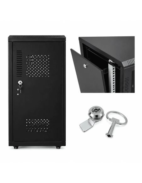 Gabinete de Piso Metalico 210x60x60 CCTV y Redes, referencia GABINETE-DE-210, vista en ángulo