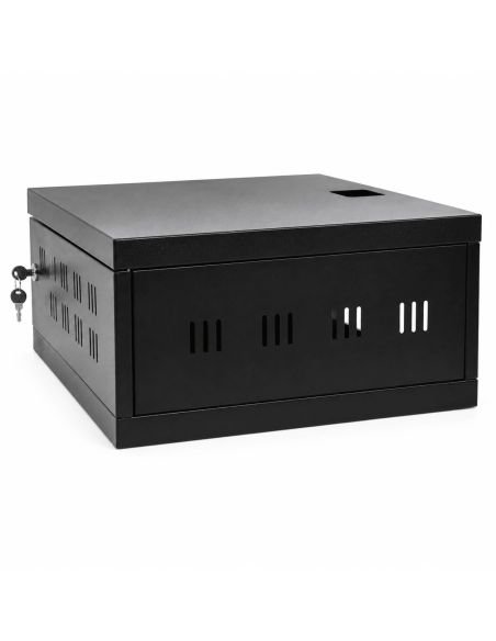 Gabinete Metalico Grande para DVR 52x40x16.5 cm, referencia GABINETE-L, vista en ángulo