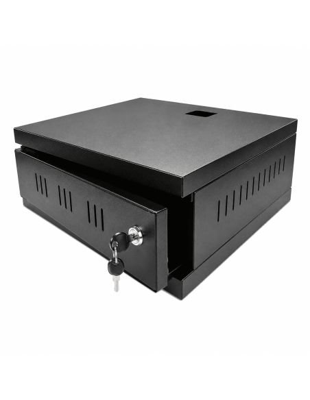 Gabinete Metalico Grande para DVR 52x40x16.5 cm, referencia GABINETE-L, detalle de conectores y puertos
