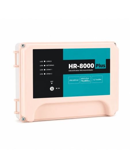 Electrificador HR 8000 Plus 10000m 96 Sensores 1,2J, referencia HG-HR-8000PLUS110, vista en ángulo