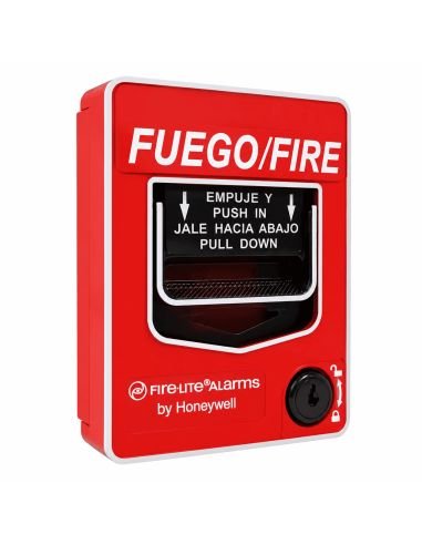 Estacion Manual Incendio con Cubierta Protectora BEM, referencia HG-EMM-HG-BEM, vista frontal