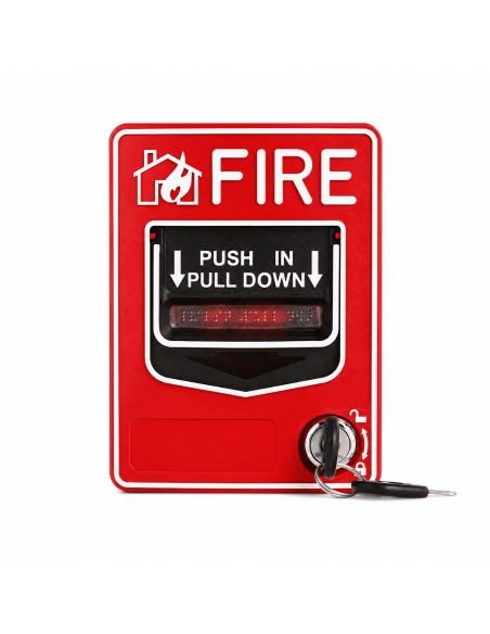 Estacion Manual Incendio con Cubierta Protectora BEM, referencia HG-EMM-HG-BEM, detalle de conectores y puertos