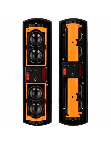Barrera Infrarroja 4 Haces 250m 4 Frecuencias IP65, referencia GVBH250L, vista frontal