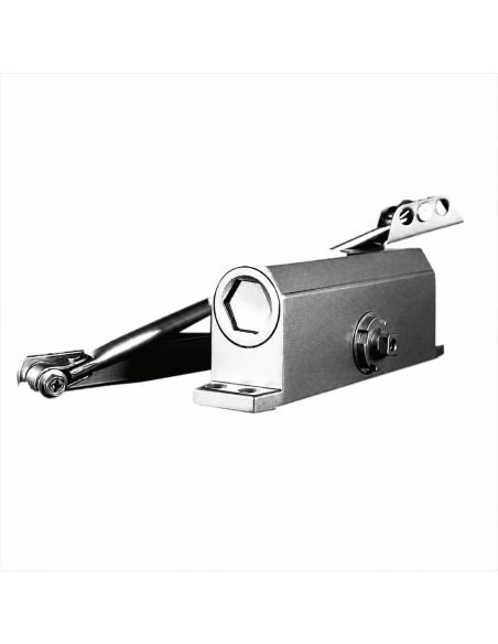 Cierrapuertas Hidraulico SAT BCP65 Aluminio 65 Kg, referencia SAT-BCP65, vista en ángulo