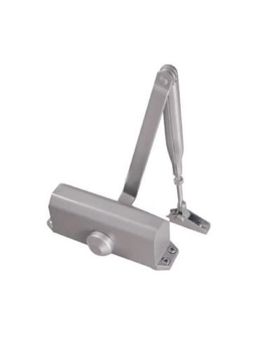 Cierrapuertas Hidraulico SAT BCP65 Aluminio 65 Kg, referencia SAT-BCP65, detalle de conectores y puertos