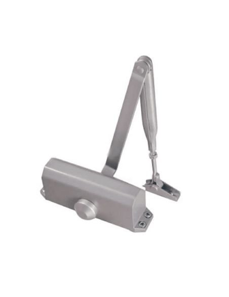 Cierrapuertas Hidraulico SAT BCP65 Aluminio 65 Kg, referencia SAT-BCP65, detalle de conectores y puertos