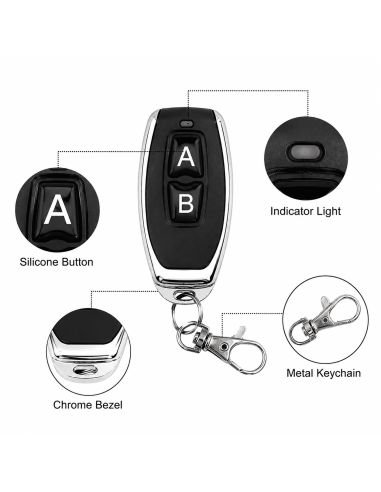 Control Remoto Adicional SAT C51 2 Botones 315/433MHz, referencia SAT-C51, vista en ángulo