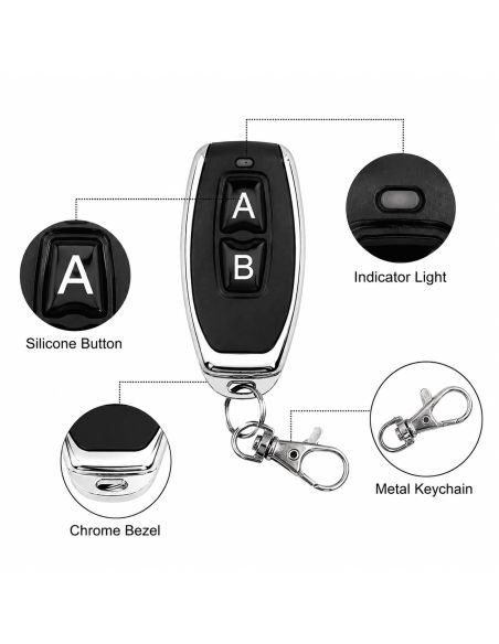 Control Remoto Adicional SAT C51 2 Botones 315/433MHz, referencia SAT-C51, vista en ángulo
