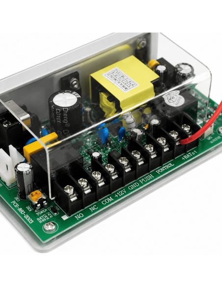 Fuente de Poder Control de Acceso SAT 12VDC 5A 70W, referencia SAT-FV512, vista en ángulo