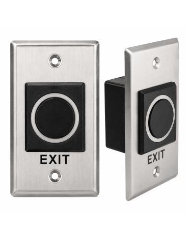 Boton de Salida No Touch SAT MR11 Inoxidable LED, referencia SAT-MR11, detalle de conectores y puertos