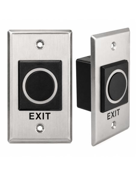 Boton de Salida No Touch SAT MR11 Inoxidable LED, referencia SAT-MR11, detalle de conectores y puertos
