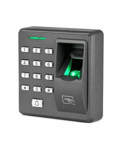 Lector de Huella y Clave 500 Huellas 500 Tarjetas, referencia X-X7-SAT, vista en ángulo