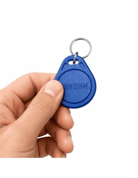 Tag de Proximidad SAT T100A RFID 125 KHz Azul, referencia SAT-T100A, vista frontal