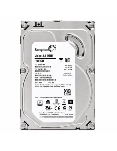 Disco Duro Pull 500GB SATA para DVR NVR y PC, referencia Disco500GB, detalle de conectores y puertos