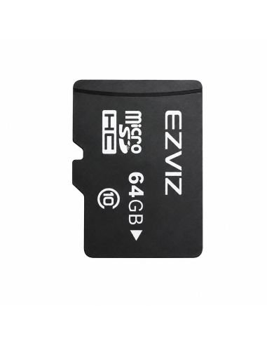 Memoria MicroSD EZVIZ 64GB C10 U3 Videovigilancia, referencia CS-CMTCARDT64G, vista frontal