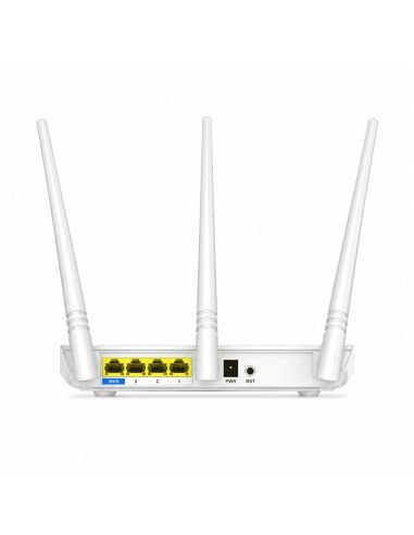 Router WiFi Tenda F3 300Mbps 3 Antenas 5dBi, referencia F3, vista en ángulo