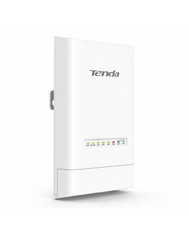 Radio Enlace Tenda OS3 PTP PTMP 5km 5GHz 4 LAN, referencia OS3, detalle de conectores y puertos