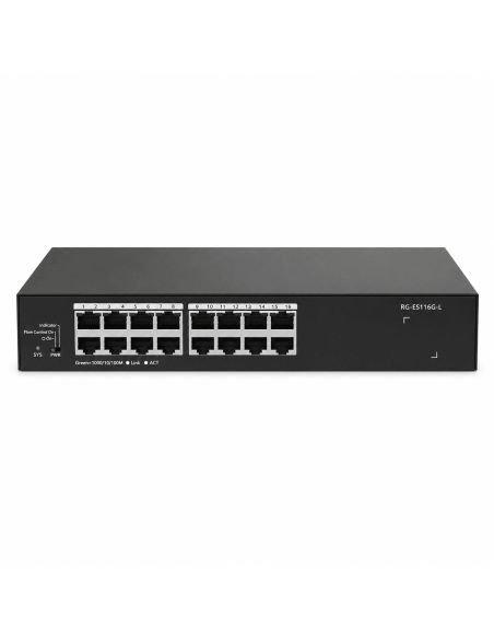 Switch Reyee RG-ES116G-L 16 Puertos Gigabit 32Gbps, referencia RG-ES116G-L, vista frontal
