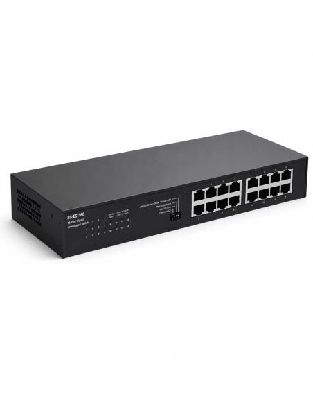 Switch Reyee RG-ES116G-L 16 Puertos Gigabit 32Gbps, referencia RG-ES116G-L, vista en ángulo