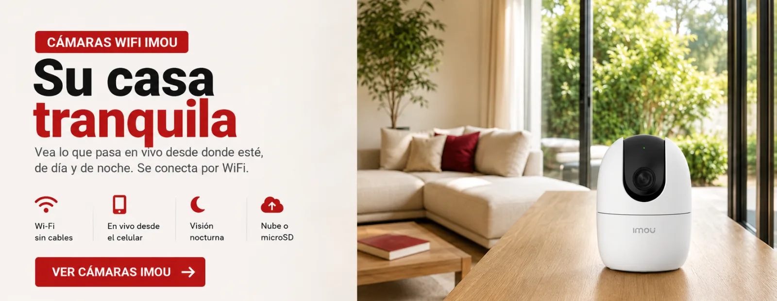 Camara WiFi IMOU para vigilar la casa desde el celular